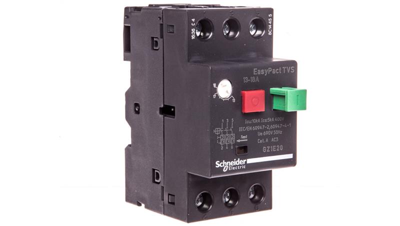 Wyłącznik silnikowy 3P 7,5kW 13-18A EasyTeSys Power, napęd przyciskowy, zaciski skrzynkowe GZ1E20-3853