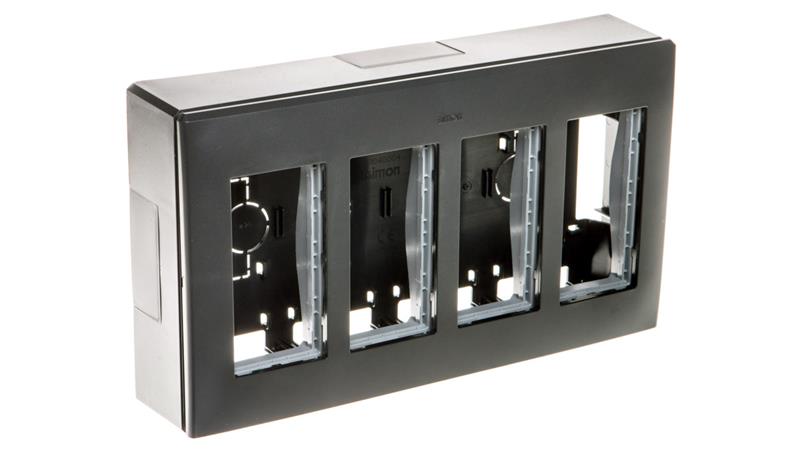 Simon Connect Obudowa natynkowa S500 4-modułowa 8x K45 kompletna szary grafit 51000004-038-29897
