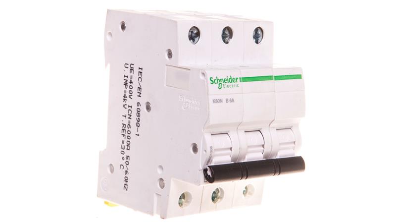 Wyłącznik nadprądowy 3P 6A B K60N A9K01306-16571 Wyłącznik nadprądowy 3P 6A B K60N A9K01306-16571