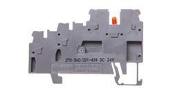 Złączka 3-przewodowa do czujników z LED szara 270-560/281-434-74445