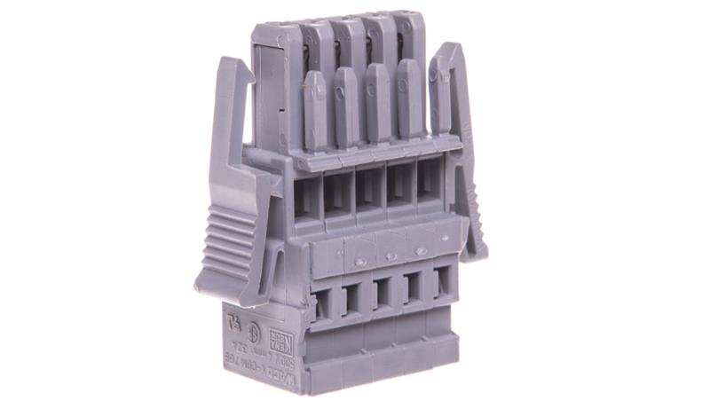 Gniazdo X-COM 1-przewodowe 5-biegunowe szare 769-105/021-000-80225