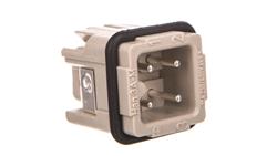 Złacze śrubowe (wkład) (0,75-1,5 mm2) 3+PE męskie 230/400V 10A Han A 09200032611-30206