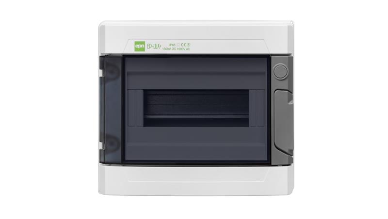 Rozdzielnica hermetyczna EP-LUX natynkowa 1x8 1500V DC 1000V AC PE+N dymny IP65 1961-01-68845 Rozdzielnica hermetyczna EP-LUX natynkowa 1x8 1500V DC 1000V AC PE+N dymny IP65 1961-01-68845