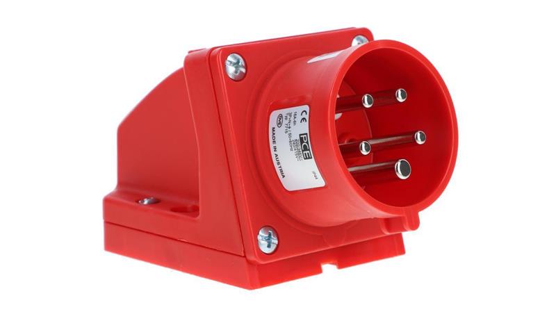 Wtyczka odbiornikowa (zwrotnica faz) 16A 5P 400V czerwona IP44 7715-6-30483 Wtyczka odbiornikowa (zwrotnica faz) 16A 5P 400V czerwona IP44 7715-6-30483