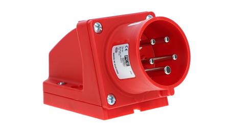 Wtyczka odbiornikowa (zwrotnica faz) 16A 5P 400V czerwona IP44 7715-6-30483
