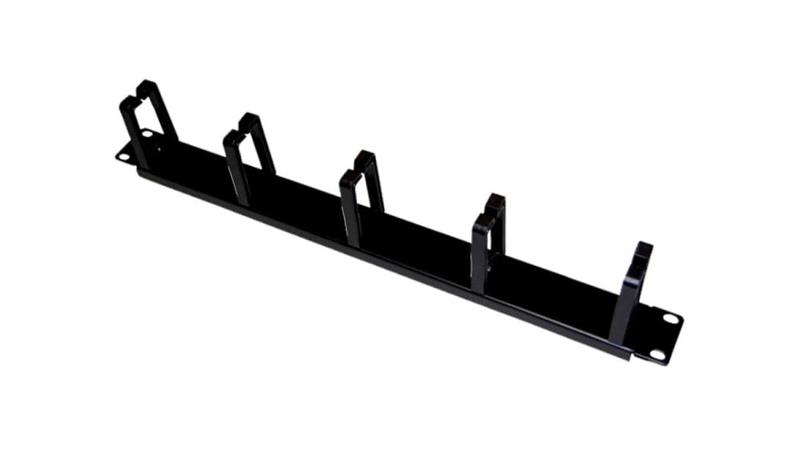 Organizator kabli 1U 19 5 plastikowych uchwytów, czarny ALANTEC PK009-63167