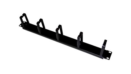 Organizator kabli 1U 19 5 plastikowych uchwytów, czarny ALANTEC PK009-63167