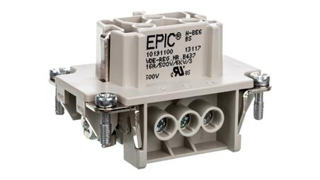 Wkład złącza 6P+PE śrubowy żeński EPIC H-BE 6 BS 10191100-32855