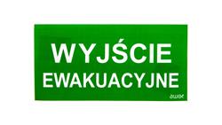 Piktogram PS21 125x250 Wyjście Ewakuacyjne logo awex (ISO7010)-56489