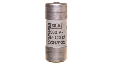 Wkładka bezpiecznikowa cylindryczna 22x58mm 80A gG 500V CH22/P /z wybijakiem/ 006711013-8889