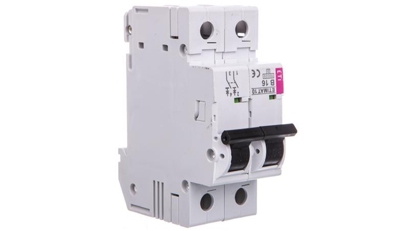 Wyłącznik nadprądowy 2P B 16A 10kA AC ETIMAT10 002123716-16755