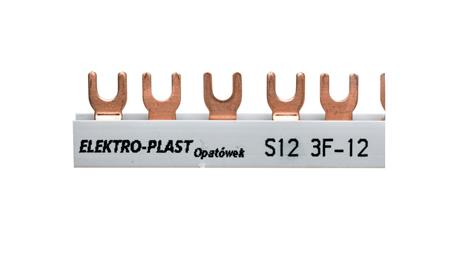 Szyna łączeniowa 3P 63A 12mm2 widełkowa (12mod.) 3F S12 3F-10 45.322-26491