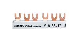 Szyna łączeniowa 3P 63A 12mm2 widełkowa (18mod.) 3F S18 3F-10 45.388-26550