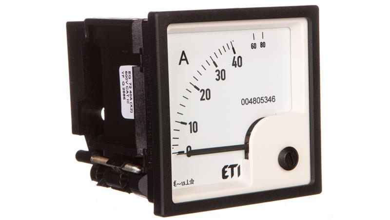 Amperomierz analogowy tablicowy 40A klasa 1,5 72x72mm EQ72 004805346-7736