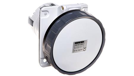 Gniazdo tablicowe 4P 63A 500V czarne 110x100mm IP67 GW63255H-31862