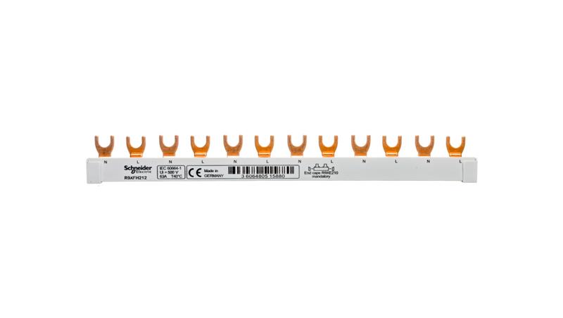 Szyna widełkowa 2P 63A 12 modułów R9XFH212-77805 Szyna widełkowa 2P 63A 12 modułów R9XFH212-77805