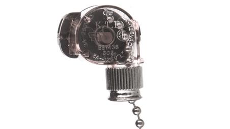 Wyłącznik pociągany z łańcuszkiem srebrny WC-1/SREBRNY-23307