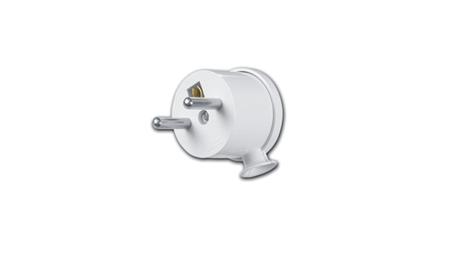 Wtyczka kątowa MINI z/u 16A 250V rozbieralna biała WT-15/BIAŁY-28985