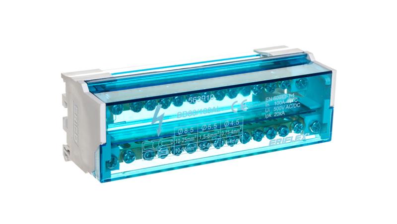Blok dystrybucyjny dwupolowy BD 80/100AL 563910-64376