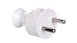 Wtyczka prosta b/u 16A 250V rozbieralna biała WT-21/BIAŁY-28995