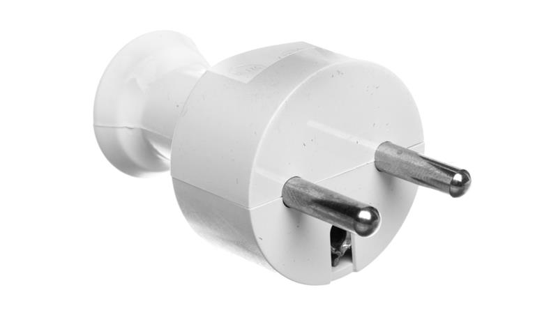 Wtyczka prosta z/u 16A 250V rozbieralna biała WT-31/BIAŁY-28950