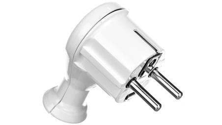 Wtyczka kątowa 16A z/u Uni-Schuko 250V biała WT-50-28935