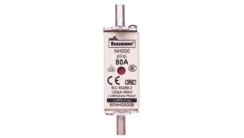 Wkładka bezpiecznikowa NH000 80A gL/gG 500V 80NHG000B-5289