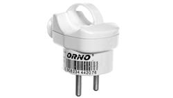 Wtyczka kątowa 2P+Z 16A 250V z uchem rozbieralna biała, AWA-WK/BIAŁA-29026