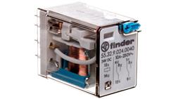 Przekaźnik miniaturowy 2P 10A 24V DC przycisk testujący mechaniczny wskaźnik zadziałania 55.32.9.024.0040-14417