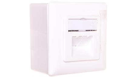 Gniazdo teleinformatyczne natynkowe 2x RJ45 STP kat. 6 DN-9006-N-33914
