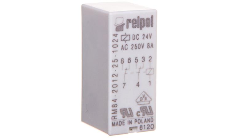Przekaźnik miniaturowy 2P 24V DC PCB w obudowie RM84-2012-25-1024 600344-14400