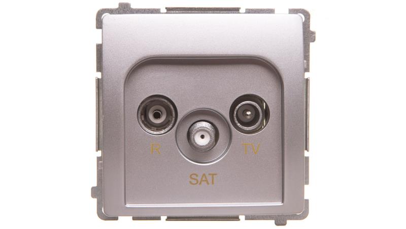 Simon Basic Gniazdo antenowe RTV/SAT końcowe srebrny mat BMZAR-SAT1.3/1.01/43-186