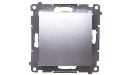 Simon 54 Premium Łącznik żaluzjowy trójpozycyjny 1-0-2, szybkozłącza, srebrny matowy DZW1K.01/43-35793
