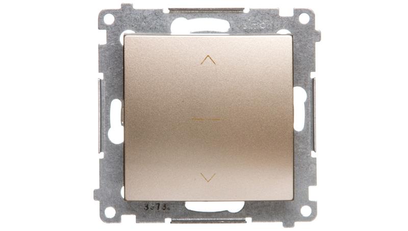 Simon 54 Premium Łącznik żaluzjowy trójpozycyjny 1-0-2, szybkozłącza, złoty DZW1K.01/44-35798