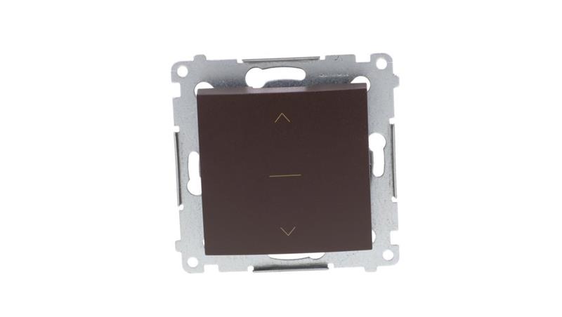 Simon 54 Premium Łącznik żaluzjowy trójpozycyjny 1-0-2, szybkozłącza, brąz mat DZW1K.01/46-35825 Simon 54 Premium Łącznik żaluzjowy trójpozycyjny 1-0-2, szybkozłącza, brąz mat DZW1K.01/46-35825