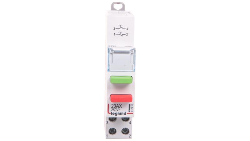 Łącznik modułowy monostabilny podwójny 1Z 1R 20A 250V AC LP432 412916-23884 Łącznik modułowy monostabilny podwójny 1Z 1R 20A 250V AC LP432 412916-23884