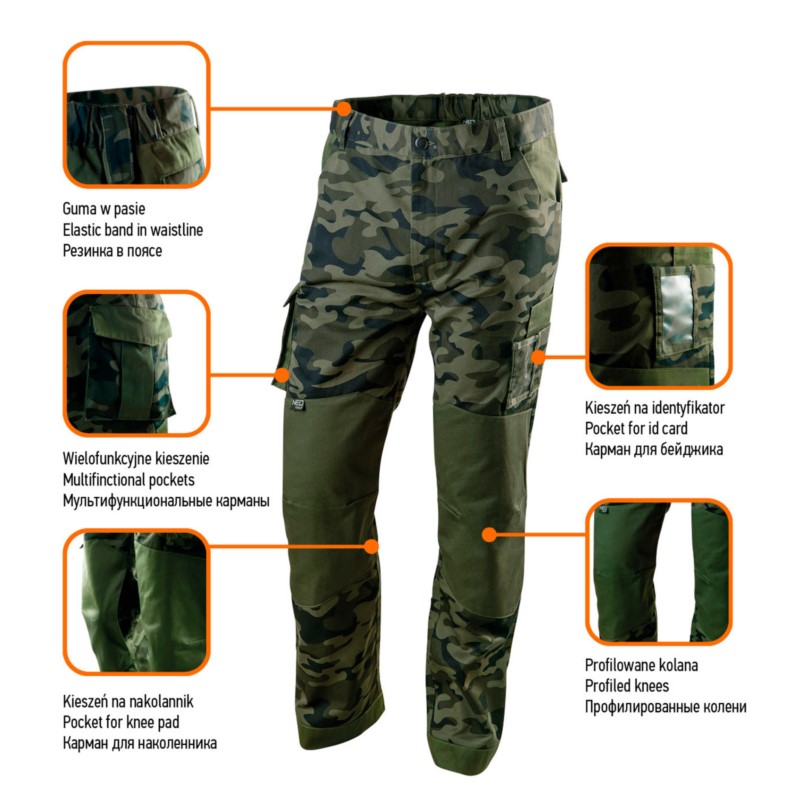 Spodnie robocze CAMO, rozmiar XL Spodnie robocze CAMO, rozmiar XL