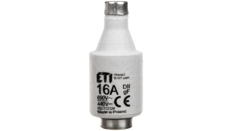 Wkładka bezpiecznikowa 16A DII gF / BiWts 690V AC/440V DC E27 002312124 /5szt./-6411