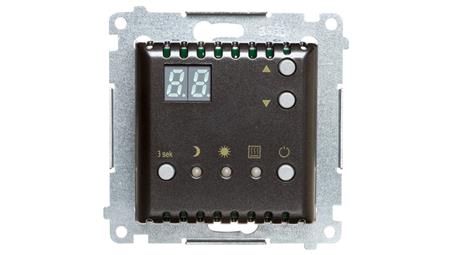 Simon 54 Regulator temperatury z wyświetlaczem, wewnętrzny czujnik temperatury antracyt DTRNW.01/48-27348
