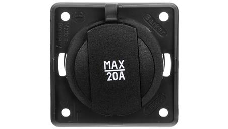 Gniazdo zasilające 24V samochodowe antracyt mat Integro mechanizm 945702505-44985