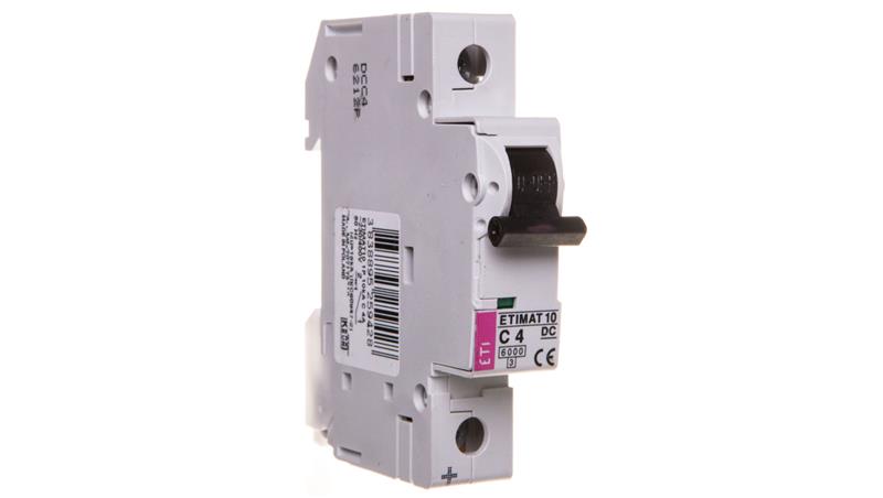 Wyłącznik nadprądowy 1P C 4A 6kA DC ETIMAT10 002137710-17675