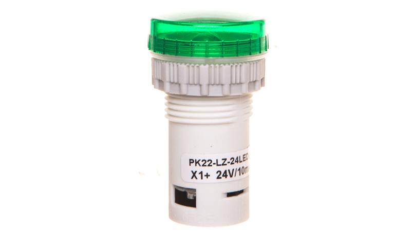 Lampka kompaktowa zielona PK22-LZ-24-LED AC/DC-6626 Lampka kompaktowa zielona PK22-LZ-24-LED AC/DC-6626