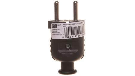 Wtyczka prosta 10/16A 2P+Z UNI-SCHUKO IP20 czarna 08295-28937