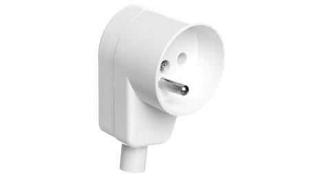 Gniazdo przenośne kątowe 16A 2P+Z 250V białe GN-170K-28939