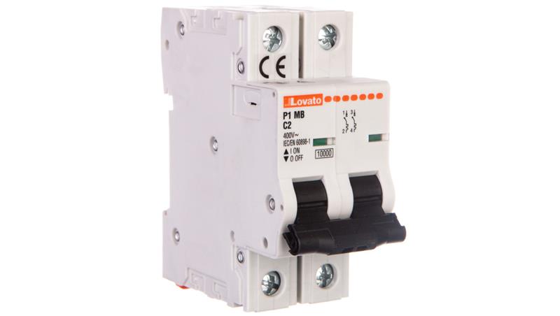 Wyłącznik nadprądowy 2P C 2A 10kA P1MB2PC02-17734