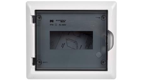 Rozdzielnica modułowa 1x8 n/t ECONOMIC BOX RN 1/8 drzwi transparentne (N+PE) IP40 2502-01-69009