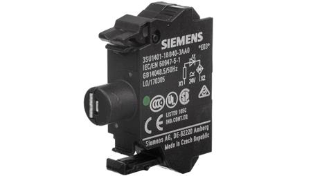 Oprawka blok LED zielony 24V AC-DC montaż czołowy przył sprężynowe SIRIUS ACT 3SU1401-1BB40-3AA0-21303