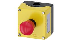 Kaseta z przyciskiem bezpieczeństwa 1R przez obrót żółta IP69k SIRIUS ACT 3SU1801-0NA00-2AA2-19307