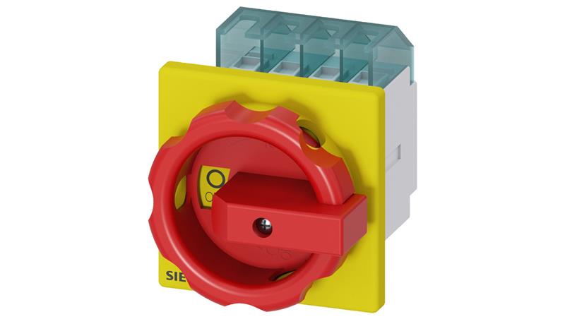 Rozłącznik główny/awaryjny 3P 16A 7.5kW AC23A 400V montaż tablicowy pokrętło żółto-czerwone 4 otwory 3LD2003-0TK53-13570 Rozłącznik główny/awaryjny 3P 16A 7.5kW AC23A 400V montaż tablicowy pokrętło żółto-czerwone 4 otwory 3LD2003-0TK53-13570
