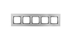 Simon 54 Nature Ramka pięciokrotna szkło SREBRNA MGŁA DRN5/71-37033